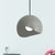 Waveforms Dome Pendant Lamp Nordic Style Metal 8"/12" W 1 Head Black/Gray Ceiling Lighting for Living Room Grey Clearhalo 'Ceiling Lights' 'Modern Pendants' 'Modern' 'Pendant Lights' 'Pendants' Lighting' 239618