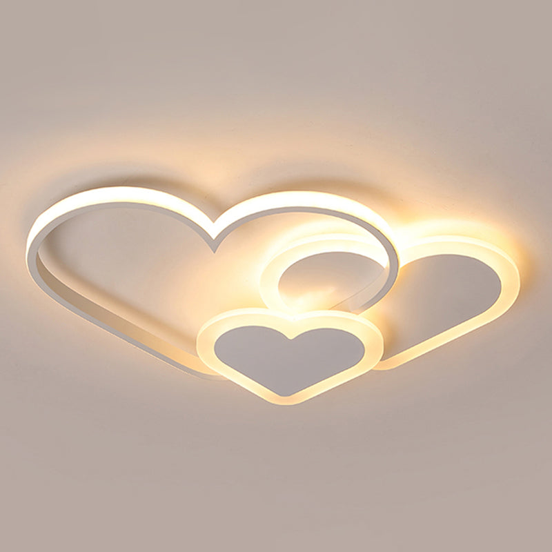Modern Stylish Loving Heart Ceiling Mount Light Acrylic LED Flush Light for Kindergarten Clearhalo 'Ceiling Lights' 'Close To Ceiling Lights' 'Close to ceiling' 'Flush mount' Lighting' 239742