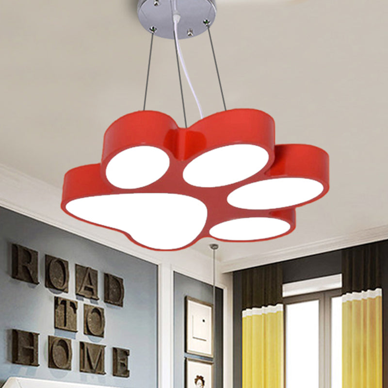 Doggy Paw Bathroom Pendant Lamp Acrylic Cartoon LED Hanging Light Clearhalo 'Ceiling Lights' 'Pendant Lights' 'Pendants' Lighting' 240068