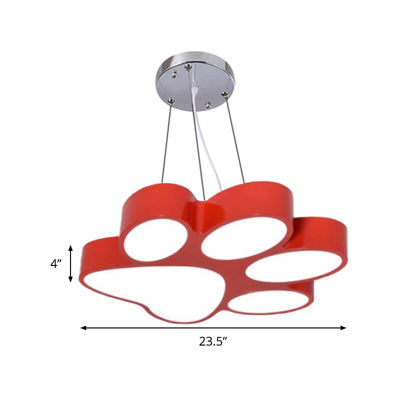 Doggy Paw Bathroom Pendant Lamp Acrylic Cartoon LED Hanging Light Clearhalo 'Ceiling Lights' 'Pendant Lights' 'Pendants' Lighting' 240070