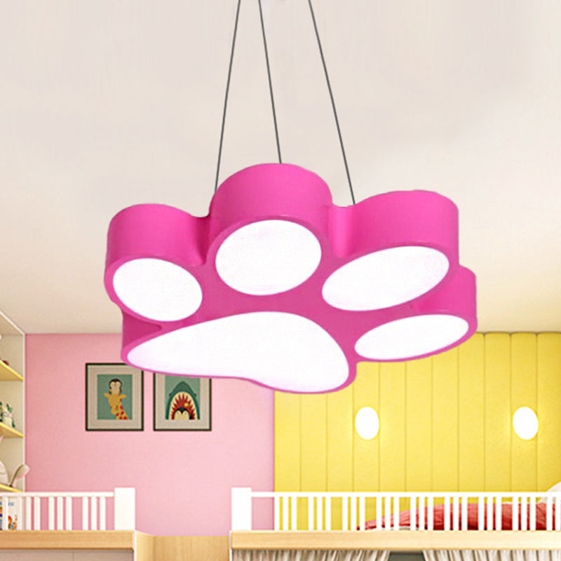 Doggy Paw Bathroom Pendant Lamp Acrylic Cartoon LED Hanging Light Clearhalo 'Ceiling Lights' 'Pendant Lights' 'Pendants' Lighting' 240071