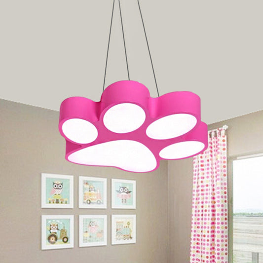 Doggy Paw Bathroom Pendant Lamp Acrylic Cartoon LED Hanging Light Clearhalo 'Ceiling Lights' 'Pendant Lights' 'Pendants' Lighting' 240072