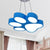 Doggy Paw Bathroom Pendant Lamp Acrylic Cartoon LED Hanging Light Blue Clearhalo 'Ceiling Lights' 'Pendant Lights' 'Pendants' Lighting' 240073_fc942200-e8c2-4cd1-8825-91ef710662b9