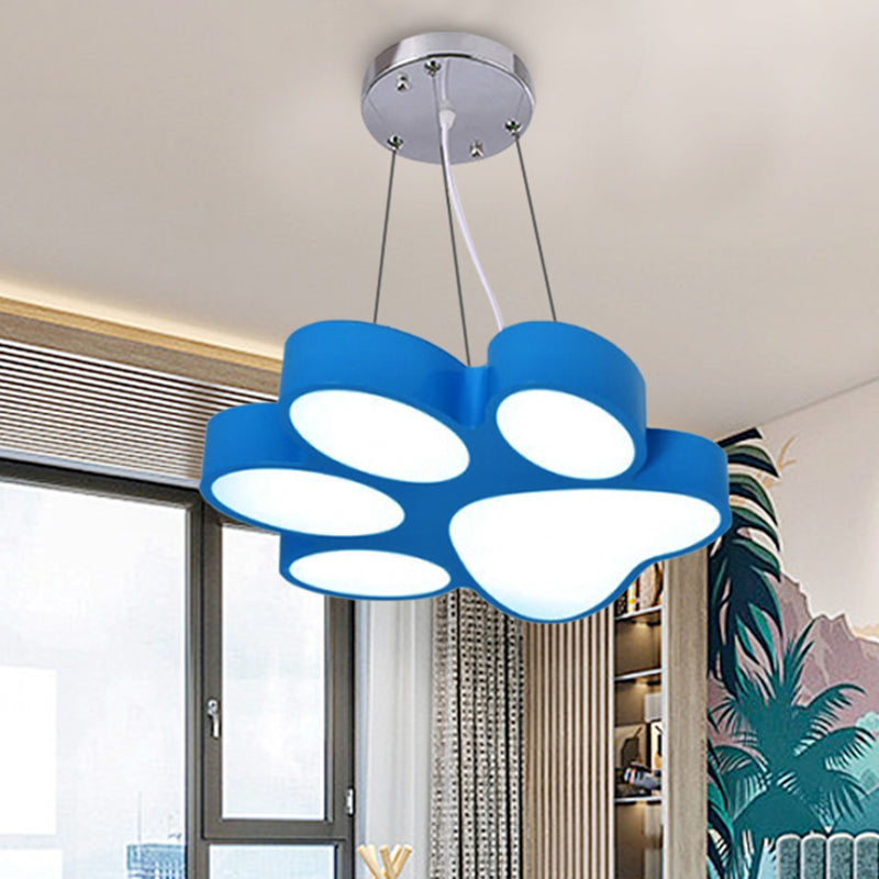 Doggy Paw Bathroom Pendant Lamp Acrylic Cartoon LED Hanging Light Clearhalo 'Ceiling Lights' 'Pendant Lights' 'Pendants' Lighting' 240074