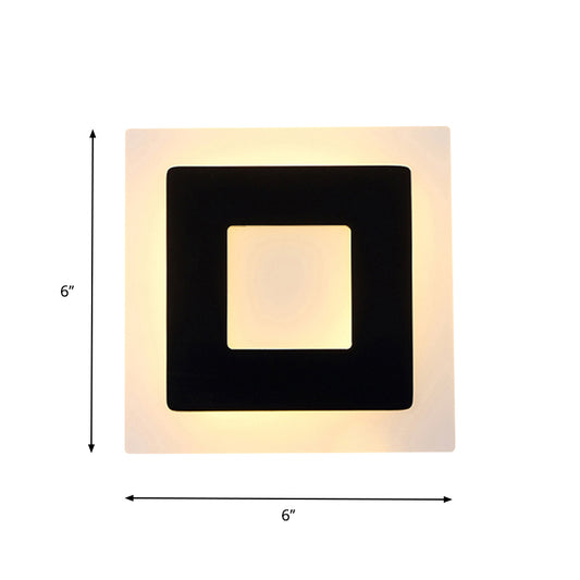 Modern Square Acrylic Sconce Light LED Living Room Wall Lighting Fixture in Warm/White Light Clearhalo 'Modern wall lights' 'Modern' 'Wall Lamps & Sconces' 'Wall Lights' Lighting' 240288