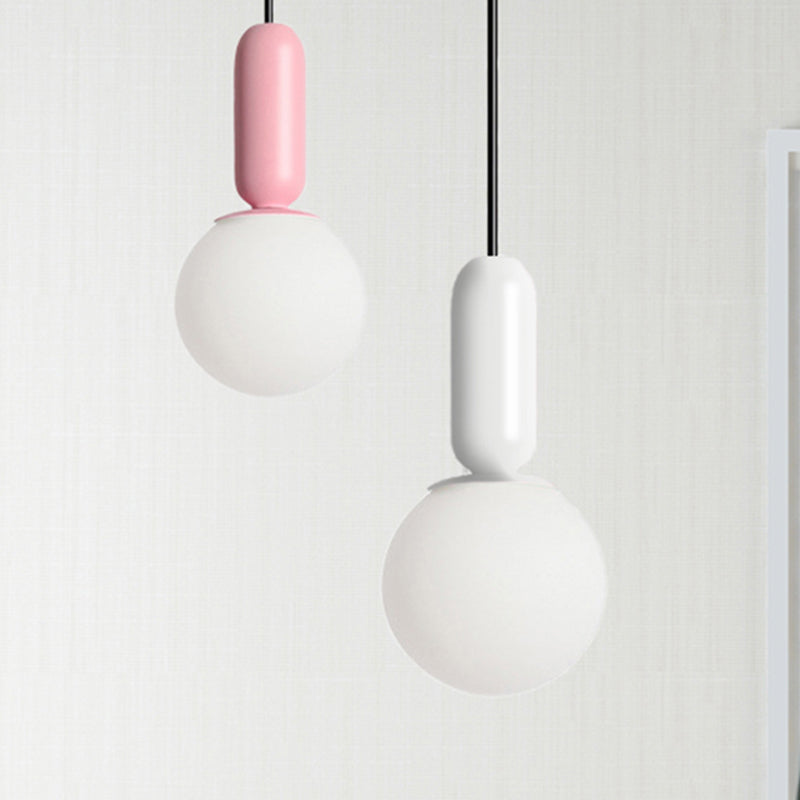 Nordic Stylish Bare Bulb Pendant Light 1 Head Hanging Lamp for Study Room Bedroom Clearhalo 'Ceiling Lights' 'Chandeliers' 'Glass shade' 'Glass' 'Pendant Lights' 'Pendants' Lighting' 240348