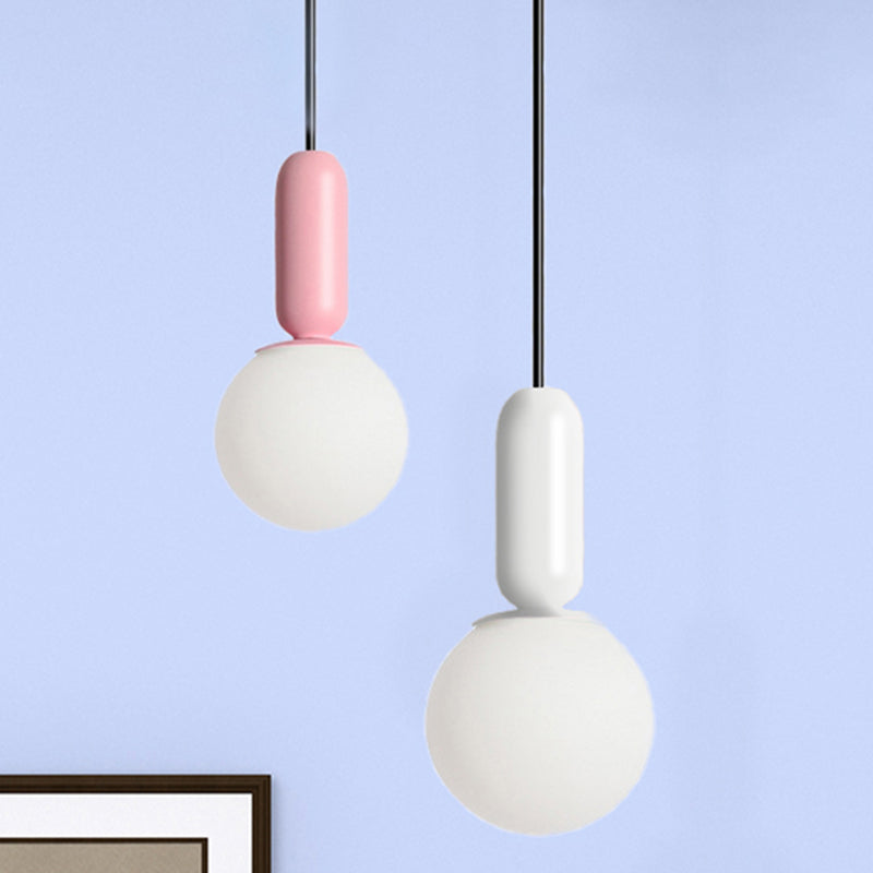 Nordic Stylish Bare Bulb Pendant Light 1 Head Hanging Lamp for Study Room Bedroom Clearhalo 'Ceiling Lights' 'Chandeliers' 'Glass shade' 'Glass' 'Pendant Lights' 'Pendants' Lighting' 240351