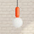 Nordic Stylish Bare Bulb Pendant Light 1 Head Hanging Lamp for Study Room Bedroom Orange Clearhalo 'Ceiling Lights' 'Chandeliers' 'Glass shade' 'Glass' 'Pendant Lights' 'Pendants' Lighting' 240354