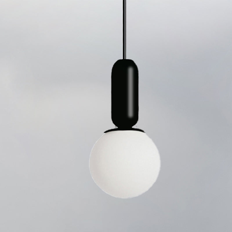Nordic Stylish Bare Bulb Pendant Light 1 Head Hanging Lamp for Study Room Bedroom Clearhalo 'Ceiling Lights' 'Chandeliers' 'Glass shade' 'Glass' 'Pendant Lights' 'Pendants' Lighting' 240357
