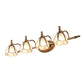 Dome Vanity Light Colonial Opal Glass 1/2/3/4 Heads Brass Wall Lighting Fixture for Bathroom Clearhalo 'Vanity Lights' 'Wall Lights' Lighting' 240386