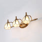 Dome Vanity Light Colonial Opal Glass 1/2/3/4 Heads Brass Wall Lighting Fixture for Bathroom 3.0 Brass Clearhalo 'Vanity Lights' 'Wall Lights' Lighting' 240401