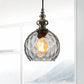 8"/10" W Global Shade Hanging Lighting Modern Stylish Clear/Smoke Gray Dimpled Glass 1 Light Living Room Pendant Lamp Clearhalo 'Ceiling Lights' 'Glass shade' 'Glass' 'Modern Pendants' 'Modern' 'Pendant Lights' 'Pendants' Lighting' 240418