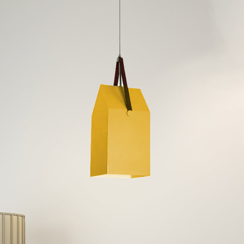 1 Bulb Bag Pendant Light Nordic Style Metal Hanging Light for Dining Room Restaurant Clearhalo 'Ceiling Lights' 'Pendant Lights' 'Pendants' Lighting' 240457