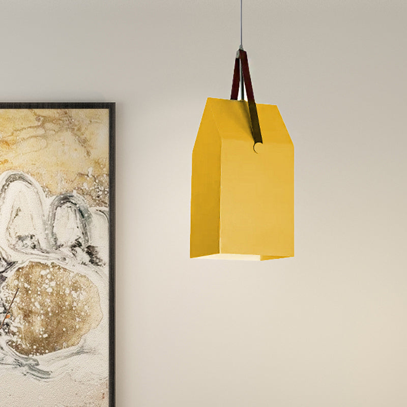 1 Bulb Bag Pendant Light Nordic Style Metal Hanging Light for Dining Room Restaurant Clearhalo 'Ceiling Lights' 'Pendant Lights' 'Pendants' Lighting' 240458