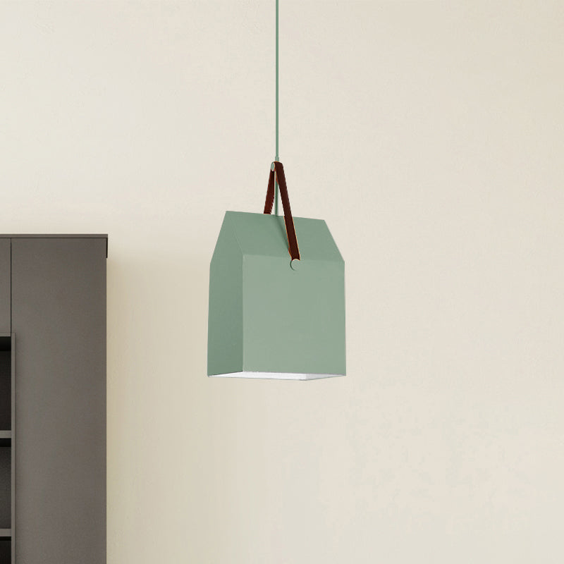 1 Bulb Bag Pendant Light Nordic Style Metal Hanging Light for Dining Room Restaurant Green C Clearhalo 'Ceiling Lights' 'Pendant Lights' 'Pendants' Lighting' 240467_9f50f5ab-17aa-4bd5-a675-5fddeeac415f