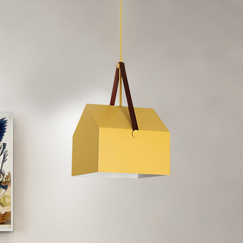 1 Bulb Bag Pendant Light Nordic Style Metal Hanging Light for Dining Room Restaurant Clearhalo 'Ceiling Lights' 'Pendant Lights' 'Pendants' Lighting' 240474