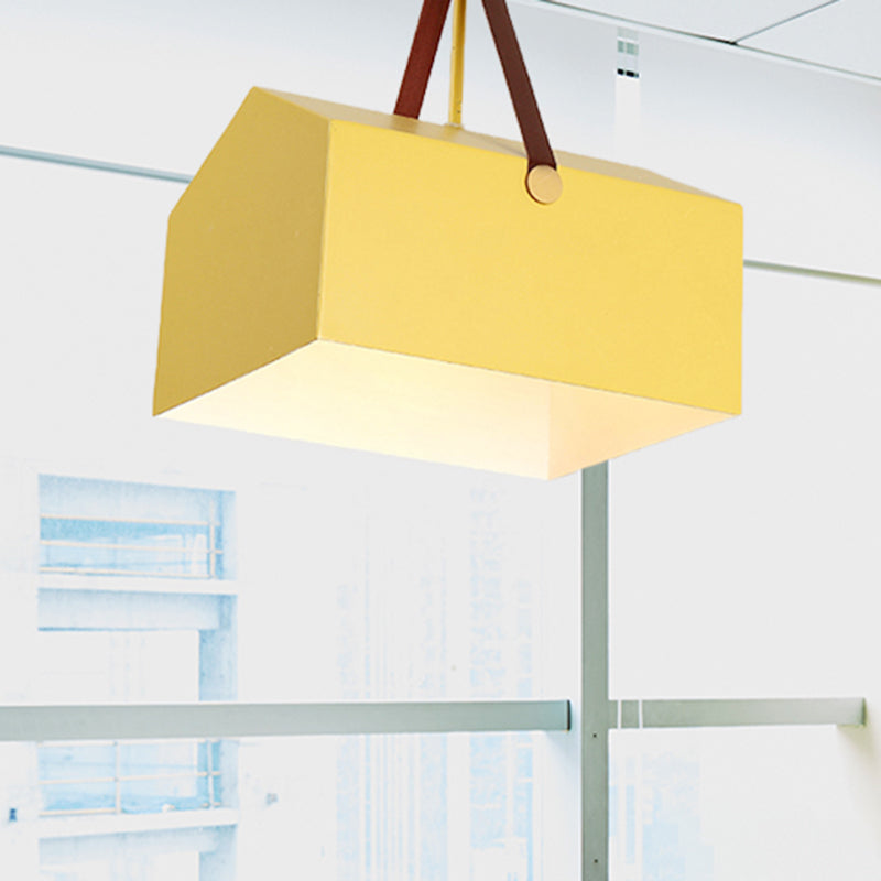 1 Bulb Bag Pendant Light Nordic Style Metal Hanging Light for Dining Room Restaurant Yellow D Clearhalo 'Ceiling Lights' 'Pendant Lights' 'Pendants' Lighting' 240477_fcd53ccb-0048-456e-b25c-ef1df0cb462d