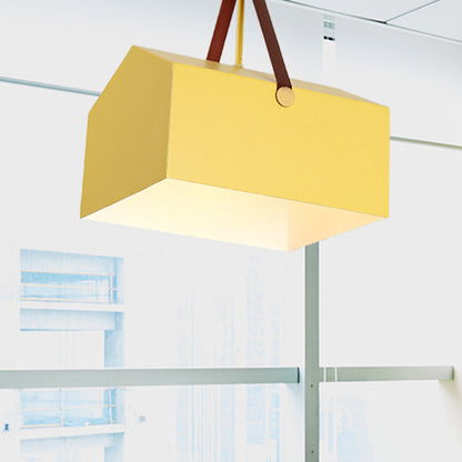 1 Bulb Bag Pendant Light Nordic Style Metal Hanging Light for Dining Room Restaurant Yellow D Clearhalo 'Ceiling Lights' 'Pendant Lights' 'Pendants' Lighting' 240477_fcd53ccb-0048-456e-b25c-ef1df0cb462d