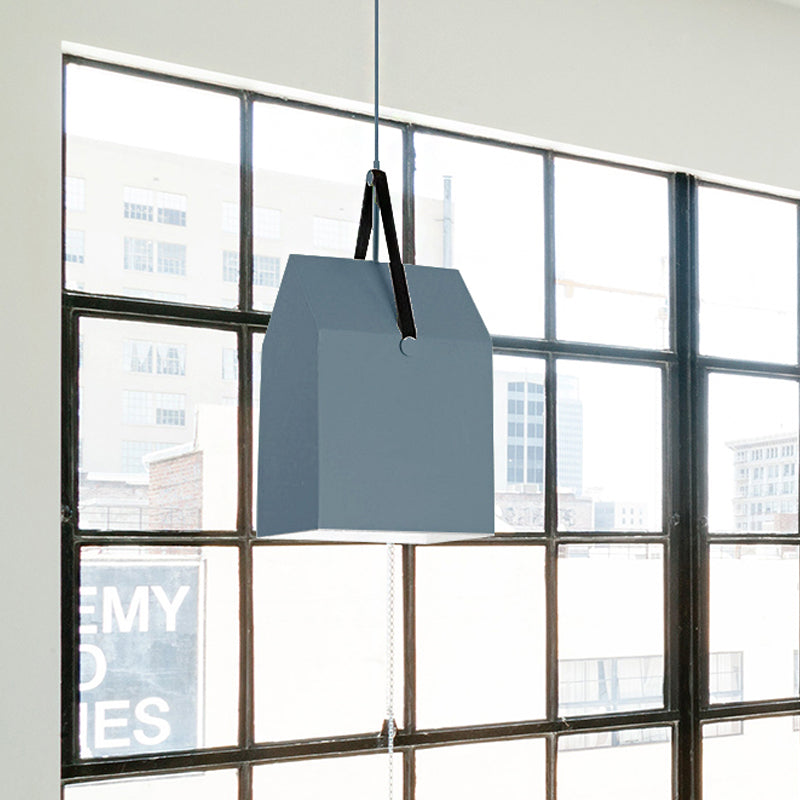 1 Bulb Bag Pendant Light Nordic Style Metal Hanging Light for Dining Room Restaurant Blue C Clearhalo 'Ceiling Lights' 'Pendant Lights' 'Pendants' Lighting' 240483_de5809b4-1ac0-4819-9dab-77eddd6dc6c0