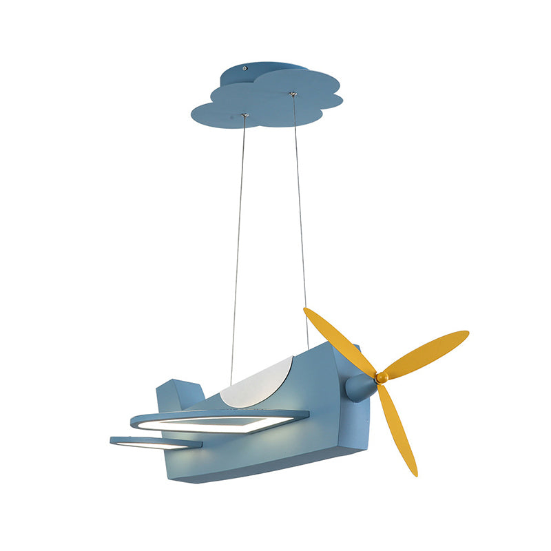 Propeller Plane Classroom Pendant Lighting Metal Creative Kids LED Chandelier Light Clearhalo 'Ceiling Lights' 'Chandeliers' Lighting' options 2404948