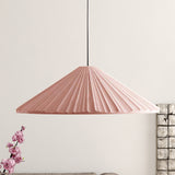 Nordic Style Fold Cone Pendant Light 1 Head Resin Hanging Light for Cafe Restaurant Clearhalo 'Ceiling Lights' 'Pendant Lights' 'Pendants' Lighting' 240497