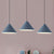 Nordic Style Fold Cone Pendant Light 1 Head Resin Hanging Light for Cafe Restaurant Blue Clearhalo 'Ceiling Lights' 'Pendant Lights' 'Pendants' Lighting' 240501_1143c8b7-4f0e-4d31-84b6-5f3a4f3d384b