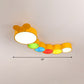 Cartoon Caterpillar LED Ceiling Lighting Metal Kindergarten Flush Mount Fixture in Yellow Clearhalo 'Ceiling Lights' 'Close To Ceiling Lights' 'Close to ceiling' 'Flush mount' Lighting' 2405059