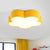 Kids Style LED Flush Light Flower Shaped Ceiling Fixture with Acrylic Shade for Bedroom - Yellow - Clearhalo - 'Ceiling Lights' - 'Close To Ceiling Lights' - 'Close to ceiling' - 'Flush mount' - Lighting' - 2405071