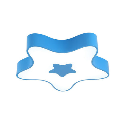 Acrylic Star Flush Ceiling Light Cartoon LED Flush Mount Fixture for Childrens Bedroom Blue Clearhalo 'Ceiling Lights' 'Close To Ceiling Lights' 'Close to ceiling' 'Flush mount' Lighting' 2405087