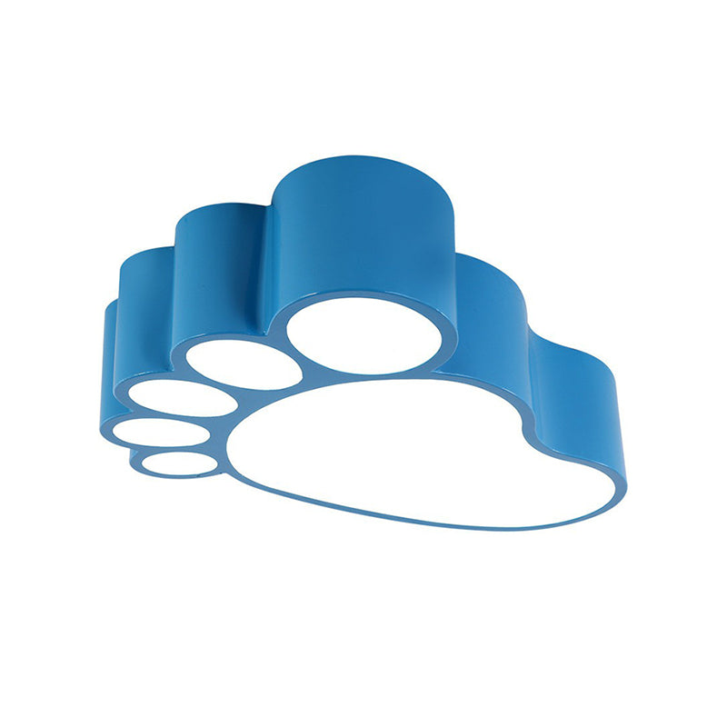 Childrens Feet Shaped Flush Mount Metallic Bedroom LED Flush Ceiling Light Fixture Clearhalo 'Ceiling Lights' 'Close To Ceiling Lights' 'Close to ceiling' 'Flush mount' Lighting' 2405125