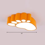 Childrens Feet Shaped Flush Mount Metallic Bedroom LED Flush Ceiling Light Fixture Clearhalo 'Ceiling Lights' 'Close To Ceiling Lights' 'Close to ceiling' 'Flush mount' Lighting' 2405128