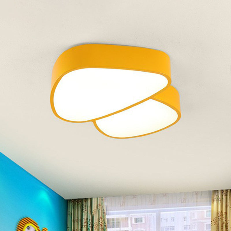 Mushroom Acrylic Flush Light Creative Led Surface Mount Ceiling Light for Kids Room Yellow Clearhalo 'Ceiling Lights' 'Close To Ceiling Lights' 'Close to ceiling' 'Flush mount' Lighting' 2405135
