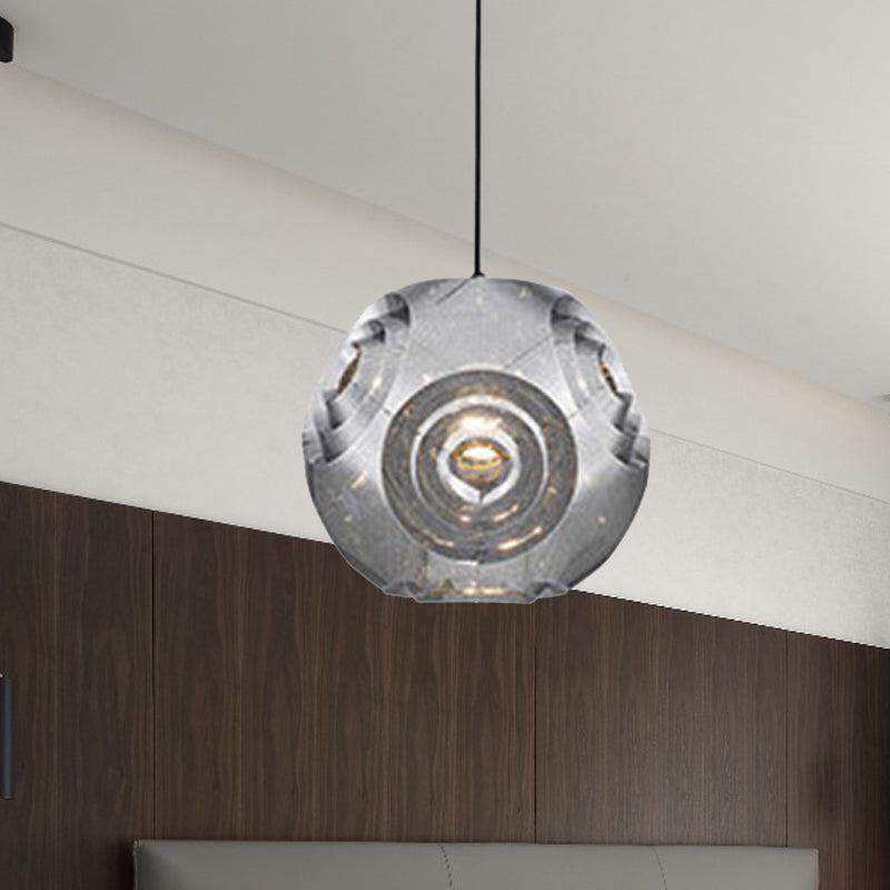 Globe Pendant Lighting Nordic Metal 1 Light Chrome/Gold/Rose Gold Hanging Ceiling Light, 11"/12.5"/15"W Clearhalo 'Ceiling Lights' 'Modern Pendants' 'Modern' 'Pendant Lights' 'Pendants' Lighting' 240514