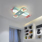Creative Cartoon LED Flush Light Aircraft Shaped Ceiling Mount Lamp with Acrylic Shade Clearhalo 'Ceiling Lights' 'Close To Ceiling Lights' 'Close to ceiling' 'Semi-flushmount' Lighting' 2405201