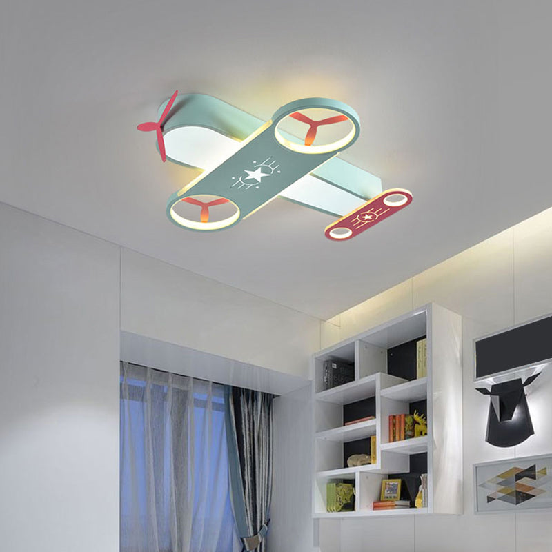 Creative Cartoon LED Flush Light Aircraft Shaped Ceiling Mount Lamp with Acrylic Shade - Clearhalo - 'Ceiling Lights' - 'Close To Ceiling Lights' - 'Close to ceiling' - 'Semi-flushmount' - Lighting' - 2405201