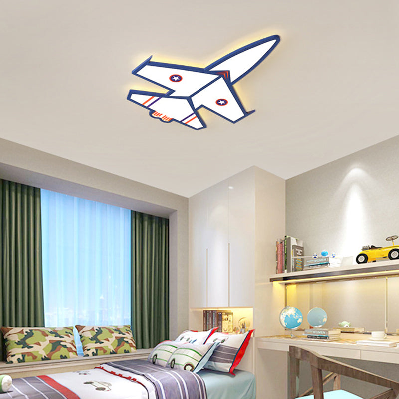 Ultra-Thin Airplane LED Flush Mount Lamp Cartoon Acrylic Child Room Ceiling Light Fixture Clearhalo 'Ceiling Lights' 'Close To Ceiling Lights' 'Close to ceiling' 'Flush mount' Lighting' 2405212