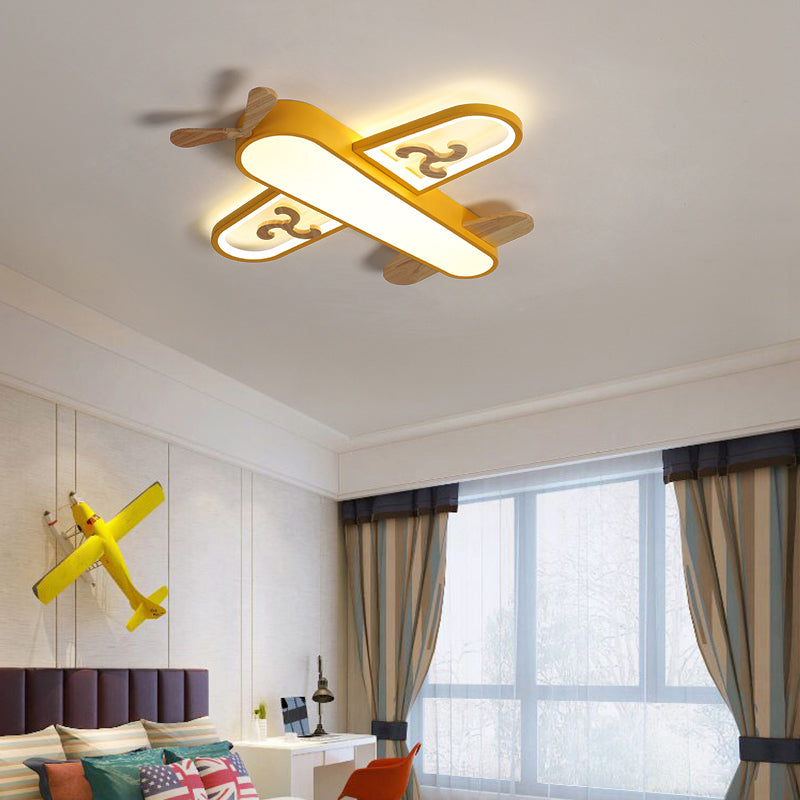 Aircraft Shaped Nursery Flush Mount Acrylic Cartoon Surface Mounted Led Ceiling Light Clearhalo 'Ceiling Lights' 'Chandeliers' Lighting' options 2405229