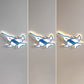 Airplane Flush Mount LED Light Childrens Acrylic Bedroom Ultrathin Ceiling Flush Light Blue 23.5" Third Gear Clearhalo 'Ceiling Lights' 'Close To Ceiling Lights' 'Close to ceiling' 'Semi-flushmount' Lighting' 2405303