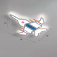 Airplane Flush Mount LED Light Childrens Acrylic Bedroom Ultrathin Ceiling Flush Light White 28" White Clearhalo 'Ceiling Lights' 'Close To Ceiling Lights' 'Close to ceiling' 'Semi-flushmount' Lighting' 2405308