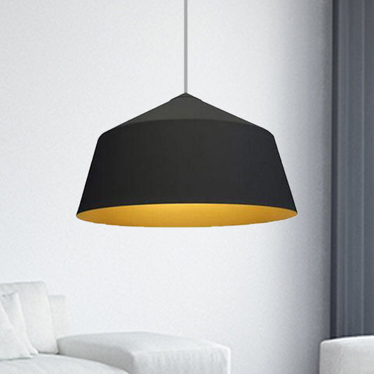 Dome Shaped Shade Pendant Ceiling Light in Nordic Style Metal 1 Light Black/White Hanging Ceiling Light Clearhalo 'Ceiling Lights' 'Modern Pendants' 'Modern' 'Pendant Lights' 'Pendants' Lighting' 240537