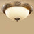 Antique Domed Shaped Flush Light Milky Glass Ceiling Mounted Light in Bronze for Bedroom 3 Bronze Cloud Clearhalo 'Ceiling Lights' 'Close To Ceiling Lights' 'Close to ceiling' 'Flush mount' Lighting' 2405389