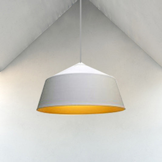 Dome Shaped Shade Pendant Ceiling Light in Nordic Style Metal 1 Light Black/White Hanging Ceiling Light White Clearhalo 'Ceiling Lights' 'Modern Pendants' 'Modern' 'Pendant Lights' 'Pendants' Lighting' 240538
