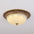 3-Light Frosted Glass Flush Ceiling Light Colonial Style Dome Bedroom Flushmount Lighting Bronze 16" Clearhalo 'Ceiling Lights' 'Close To Ceiling Lights' 'Close to ceiling' 'Flush mount' Lighting' 2405537