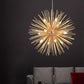 Minimalist Hedgehog Chandelier Metal Living Room Hanging Light Fixture with Carved Design Clearhalo 'Ceiling Lights' 'Chandeliers' 'Modern Chandeliers' 'Modern' Lighting' 2405703