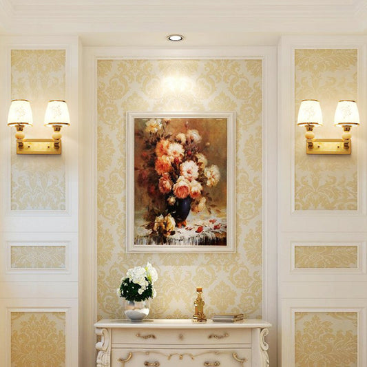 2-Head White Glass Sconce Lamp Simple Style Shaded Living Room Wall Lighting Ideas Clearhalo 'Wall Lamps & Sconces' 'Wall Lights' Lighting' 2405788