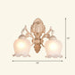 Frosted Glass Shaded Wall Lamp Country Style Hallway Wall Sconce Lighting Fixture 2.0 Beige with Lace Clearhalo 'Wall Lamps & Sconces' 'Wall Lights' Lighting' 2405907