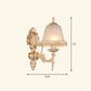 Frosted Glass Shaded Wall Lamp Country Style Hallway Wall Sconce Lighting Fixture 1.0 Beige Tower Clearhalo 'Wall Lamps & Sconces' 'Wall Lights' Lighting' 2405912