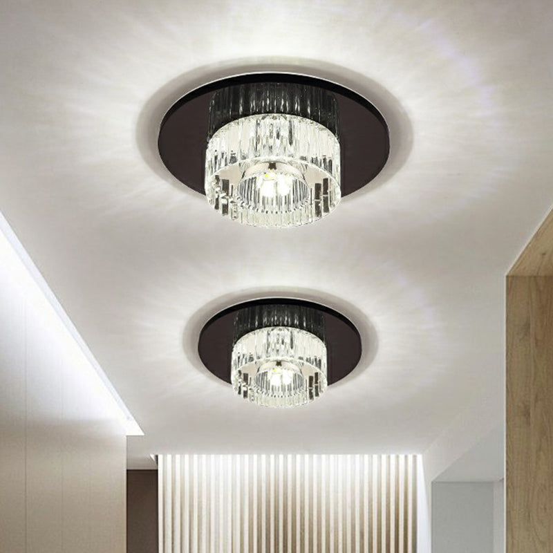 Contemporary Round Ceiling Flush Mount Crystal Corridor LED Flush Mount Lighting Clearhalo 'Ceiling Lights' 'Close To Ceiling Lights' 'Close to ceiling' 'Flush mount' Lighting' 2406003