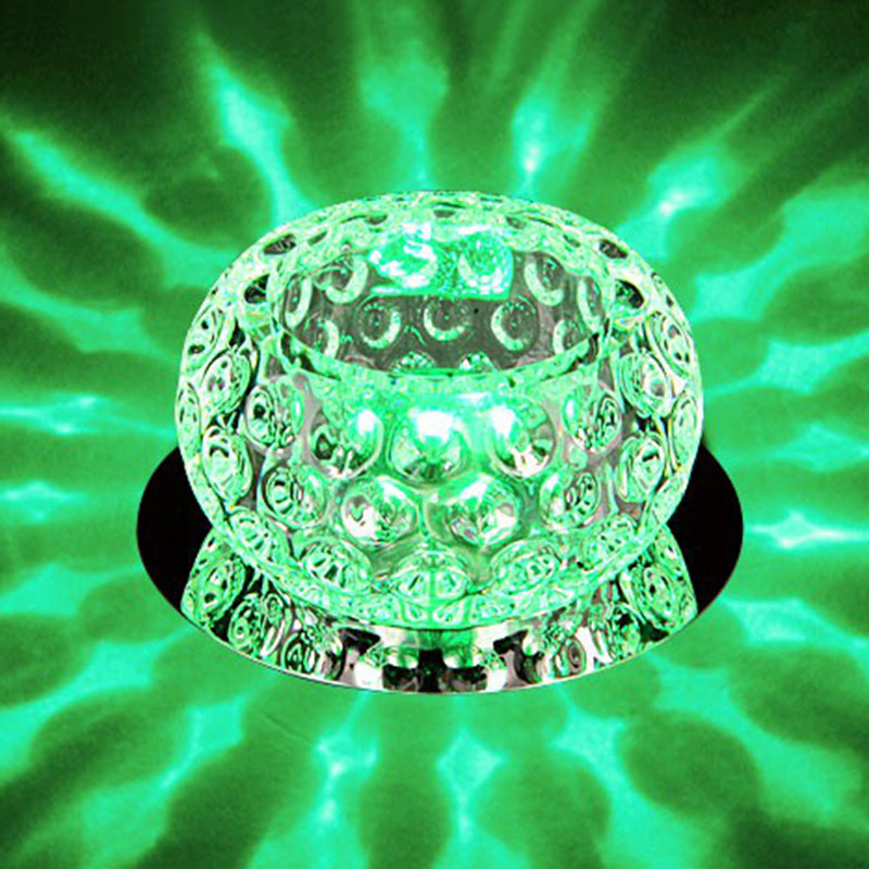 Clear Dome Ceiling Mounted Light Simple Dimpled Crystal LED Flush Mount Spotlight for Corridor Clear Green Clearhalo 'Ceiling Lights' 'Close To Ceiling Lights' 'Close to ceiling' 'Flush mount' Lighting' 2406021