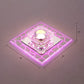 Prismatic Crystal Square Ceiling Lamp Minimalist Clear LED Flush Mount Lighting Fixture for Entryway Clear Pink Clearhalo 'Ceiling Lights' 'Close To Ceiling Lights' 'Close to ceiling' 'Flush mount' Lighting' 2406028